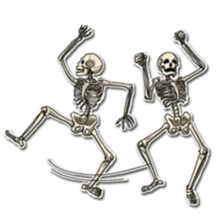 💃 scheletro, ballare, halloween, spaventoso, ossa, umorismo telegram sticker