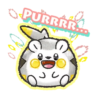 😄 PURRRR... gatto, carino, animale, cartone animato, fusa telegram sticker