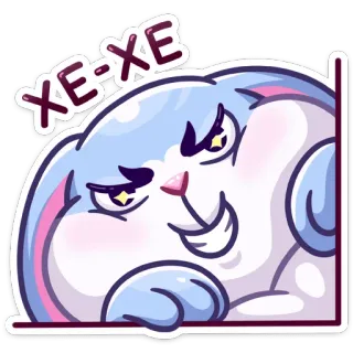 😈 XE-XE зайчик, кролик, животное, мультик, стикер, милый telegram sticker