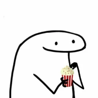 🐣 patyczak, popcorn, kreskówka, prosty, minimalistyczny, przekąska, jedzenie telegram sticker