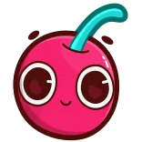 😉 체리, 과일, 귀여운, 카와이, 스티커, 만화 telegram sticker