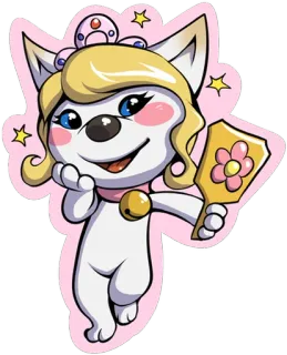 🎁 sticker, cartoon, dog, animal, cute, kawaii, character telegram sticker