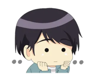 😐 Anime, Chibi, Carino, Manga, Cartone animato, Adesivo telegram sticker