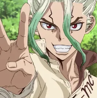 💈 Senku Ishigami Dr. Stone Anime, Wissenschaftler, Manga, Charakter, Dr. Stone telegram sticker