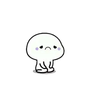 ☹️ triste, bianco, personaggio, semplice, disegno, minimalista, isolato telegram sticker