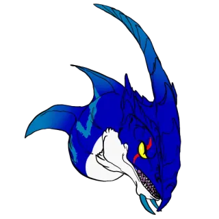 🐉 monster, creature, blue, fantasy, illustration telegram sticker