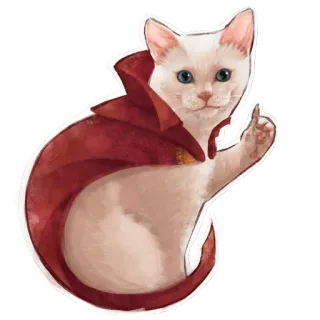👆 gatto, magia, mantello, marvel, animale, animale domestico, adesivo telegram sticker