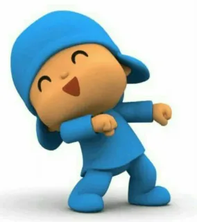 😂 Pocoyo cartoon, personage, Pocoyo, animatie, blauw telegram sticker