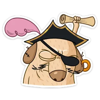 😣 강아지, 해적, 만화, 스티커, 동물, 보물, 퀘스트 whatsapp sticker
