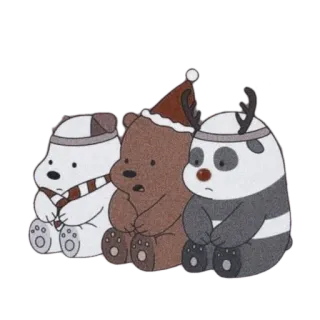 Bare Bears by @peach_artworld telegram stickers