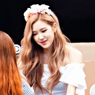 🕊 Rose ロゼ, K-POP, BLACKPINK, 歌手, アイドル, 花冠, 韓国 telegram sticker