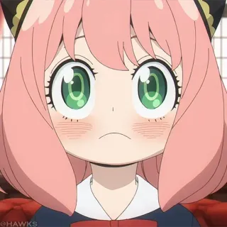 🍥 Anya Forger Spy x Family Anime, Dessin animé, Anya Forger, Spy x Family, Mignon, Kawaii telegram sticker