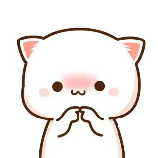 🤗 кот, милый, каваий, наклейка, животное, мультфильм telegram sticker