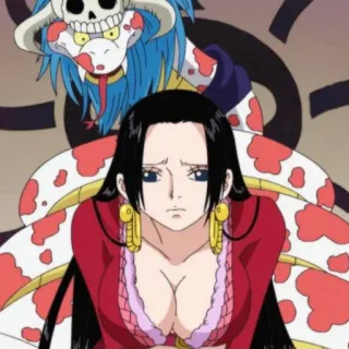 🥰 Boa Hancock One Piece Anime, Mulher, Cobra, Pirata, Rainha telegram sticker