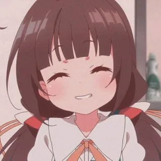 💛 anime, ragazza, carina, sorriso, cartone animato, felice telegram sticker