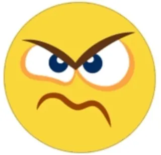 😠 Emoji, Arrabbiato, Faccia, Irritato, Seccato telegram sticker