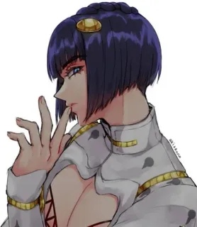 ❔ Bruno Bucciarati JoJo's Bizarre Adventure Anime, Manga, Charakter, Brünette, Pose, Porträt, Kunst telegram sticker