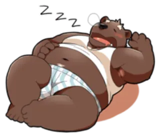 💤 ZZZZ หมี, นอนหลับ, zzz, การ์ตูน, น่ารัก telegram sticker