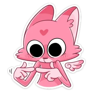😅 desenho animado, gato, fofo, rosa, asas telegram sticker