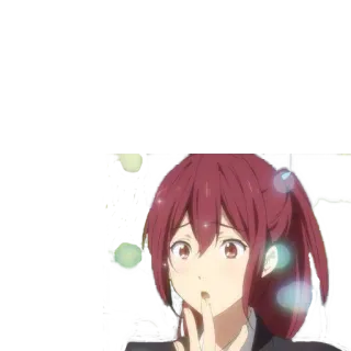 😳 anime, character, cartoon, manga, art, illustration whatsapp sticker