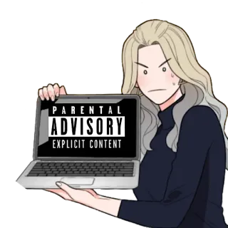 👄 PARENTAL ADVISORY EXPLICIT CONTENT 선정적 내용, 보호자 주의, 경고, 콘텐츠 경고 telegram sticker