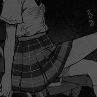 🖤 Rock, Anime, Manga, Schulmädchen, Zeichnung, Illustration telegram sticker