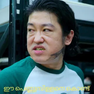 🙄 ഈ പെണ്ണുമ്പിള്ളേരെ കൊണ്ട് person, man, squid game, Korean drama telegram sticker