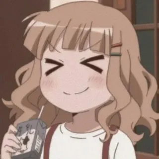 ⚜ anime, desenho animado, sorrindo, menina, fofa whatsapp sticker