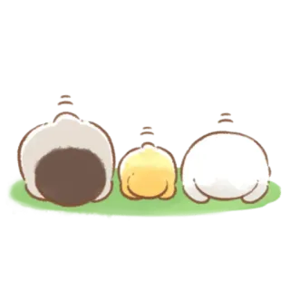 🙇 животные, милый, каваий, иллюстрация, мультфильм telegram sticker