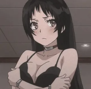 😒 Anime, Mulher, Garota, Desenho animado, Personagem, Ilustração telegram sticker
