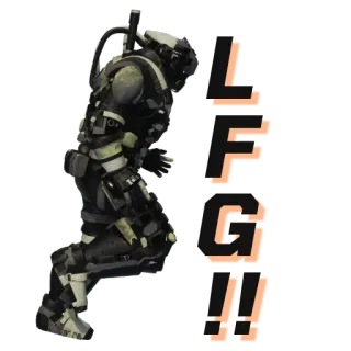 🏃‍♂️ LFG soldado, armadura, futurista, arma, LFG, jogos telegram sticker