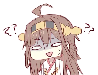 ❓ anime girl, confused, question marks, cute, sticker, cartoon telegram sticker