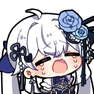 😭 Anime, Dessin animé, Pleurs, Triste, Mignon, Chibi telegram sticker