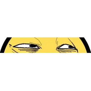 👀 meme, smug, condescending, face, eyes, expression telegram sticker