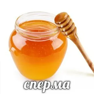 🍯 сперма 꿀, 병, 달콤한, 음식, 러시아, 불쾌한 telegram sticker