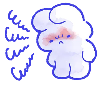 😡 wütend, genervt, Cartoon, Wolke, frustriert, Figur, niedlich telegram sticker