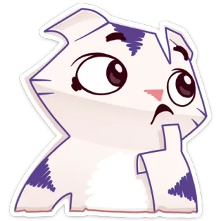 🤔 Katze, Aufkleber, Cartoon, Tier, süß telegram sticker