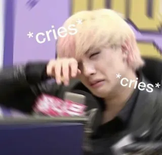 🥺 *cries* ร้องไห้, เศร้า, อารมณ์, คน, มีม, ปฏิกิริยา telegram sticker