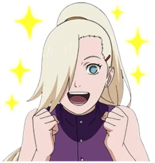 🤩 Ino Yamanaka Naruto Аниме, Наруто, Персонаж, Ино Яманака telegram sticker