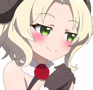 😚 anime, girl, cartoon, cute, smiling telegram sticker
