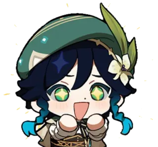 Genshin reacts @carlysticker telegram stickers