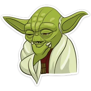 🤔 Yoda Star Wars Yoda, Star Wars, Jedi, Mestre, Verde, Desenho animado, Fofo telegram sticker