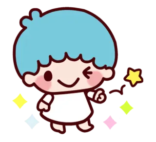 😉 Kiki kiki, littletwinstars, sanrio, kawaii, lindo whatsapp sticker