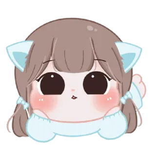 🤔 Cartoon, Schattig, Kawaii, Meisje, Anime, Sticker telegram sticker