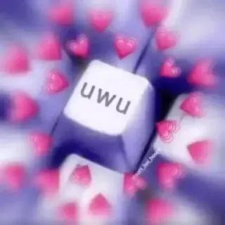 ❤️ uwu 可愛い, ハート, uwu, キーボード, インターネット telegram sticker