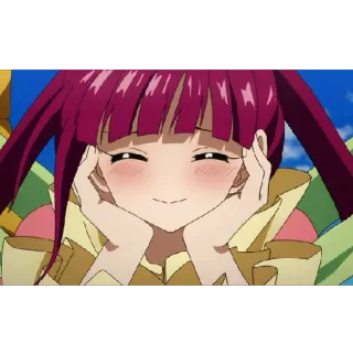 ☺️ Anime, Lindo, Feliz, Chica, Dibujo animado telegram sticker
