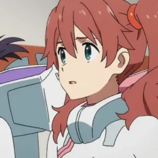 🥢 Kokoro Darling in the Franxx 动漫, Darling in the Franxx, 心, 可爱, 红发, 动漫女孩 telegram sticker