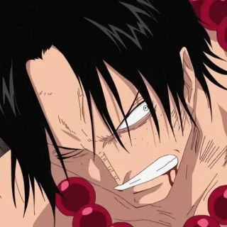 ⛓️ Portgas D. Ace One Piece 포트거스 D. 에이스, 원피스, 애니메이션, 만화, 캐릭터, 스티커 telegram sticker