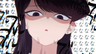 😠 Komi Shouko Komi Can't Communicate 애니메이션, 코미 양은 커뮤증입니다, 코미 쇼코, 충격, 무서워 whatsapp sticker