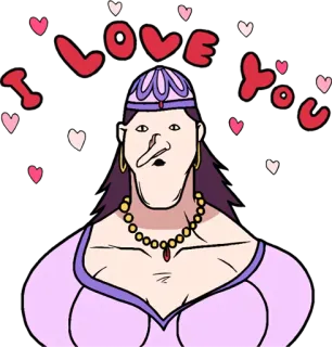 👨‍❤️‍👨 I LOVE YOU love, heart, princess, cartoon telegram sticker